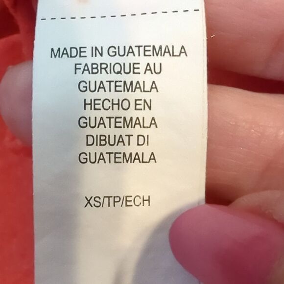 Lucky Brand Orange Cap Sleeve Tee Shirt Size XS - Picture 7 of 8